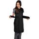 Universal Medical UM-QSFLXB-LF Series Fast Ship Flex Back Lead Free Apron - Black Nylon (Front View - Hook and Loop Fastening Flaps)