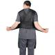 Universal Medical UM-QSFLXB-LF Series Fast Ship Flex Back Lead Free Apron - Black Nylon (Back View - Hook and Loop Fastening Flaps)