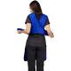 Universal Medical UM-QSFLXB-LF Series Fast Ship Flex Back Lead Free Apron - Royal Blue Nylon (Back View - Hook and Loop Fastening Flaps)