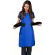 Universal Medical UM-QSFLXB-LF Series Fast Ship Flex Back Lead Free Apron - Royal Blue Nylon (Front View - Hook and Loop Fastening Flaps)