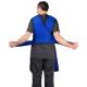Universal Medical UM-QSFLXB-LF Series Fast Ship Flex Back Lead Free Apron - Royal Blue Nylon (Back View - Hook and Loop Fastening Flaps)