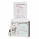 Locking Respiratory Hygiene Station UM4809 with OPTIONAL Header UM4815 (sold separately)