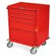 Harloff V24-5B V-Series Short Emergency Cart 5 Drawer Breakaway Lock