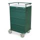 Harloff VLT360PC Value Line 360 Punch Card Medication Cart with Key Lock, Locking Narcotics Box (Shown in Hammertone Green Color)