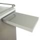 Painted steel pull-out side shelf for extra working space.