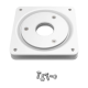 Compulocks VRP-W Swivel Plate Mount for Wall or Countertop - White, Parallel Alignment