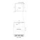 Accucold VT65MLBI Height-Adjustable Built-In All-Freezer with 3 Basket Drawers, Right Handle Solid Door, 3.5 Cubic Feet - Front and Top View Dimensions