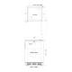 Accucold VT65MLBIMED MED Series Height-Adjustable Built-In All-Freezer with 3 Basket Drawers, Right Handle Solid Door, 3.2 Cubic Feet - Front and Top View Dimensions
