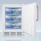 Accucold VT65MLTBC All-Freezer with Antimicrobial Pure Copper Handle, 3 Basket Drawers, Right Handle Solid Door, 3.5 Cubic Feet - Filled with Containers (Containers are not Included)