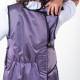 Shielding WAFB5-3-UL Ultra Lite Flex Back Wrap Around Apron with Hook and Loop Closure in Purple Diamond Ripstop (Close-Up Back View)