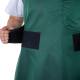 Shielding WAFB5-3-UL Ultra Lite Flex Back Wrap Around Apron with Hook and Loop Closure in Kelly Green Diamond Ripstop (Close-Up of Hook and Loop Side to Front Flaps)