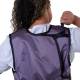 Shielding WAFB5-3 Regular Lead Flex Back Wrap Around Apron with Hook and Loop Closure in Purple Diamond Ripstop (Close-Up of Shoulder Strap)
