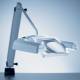 Waldmann OMNIVUE™ LED Magnifier Light with 35" Arm, Pin Mount Table Clamp - Front VIew