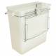 Harloff WASTE3GALRC 3 Gallon Plastic Waste Container without Cover for M-Series or A-Series Carts, Rail Clip Mount