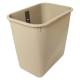 Harloff WASTE8QTDM 8 Quart Plastic Waste Container without Cover, Direct Mount
