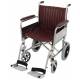 20" Wide Non-Magnetic Transport Chair With Detachable Footrests