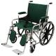 24" Wide Non-Magnetic Wheelchair with Detachable Elevating Legrests