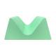 Techno-Aide YCAM-MR MR Safe Coated AP/PA Adult Head Holder Sponge, Stealth - 15" L x 14" W x 6.75" H