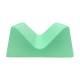 Techno-Aide YCAN-MR MR Safe Coated AP/PA Child Head Holder Sponge, Stealth - 11" L x 9.75" W x 5" H