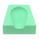 Techno-Aide YCBW-MR MR Safe Coated CT Headrest Sponge, Non-Stealth - 12.5" L x 11" W x 10" H