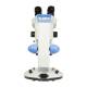 LW Scientific Z4M-BZM7-7LL3 Z4 Zoom Stereo Microscope with Dual LED Light Stand, Binocular - Back View