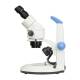LW Scientific Z4M-BZM7-7LL3 Z4 Zoom Stereo Microscope with Dual LED Light Stand, Binocular - Side View Left Facing