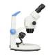 LW Scientific Z4M-BZM7-7LL3 Z4 Zoom Stereo Microscope with Dual LED Light Stand, Binocular - Side View Right Facing