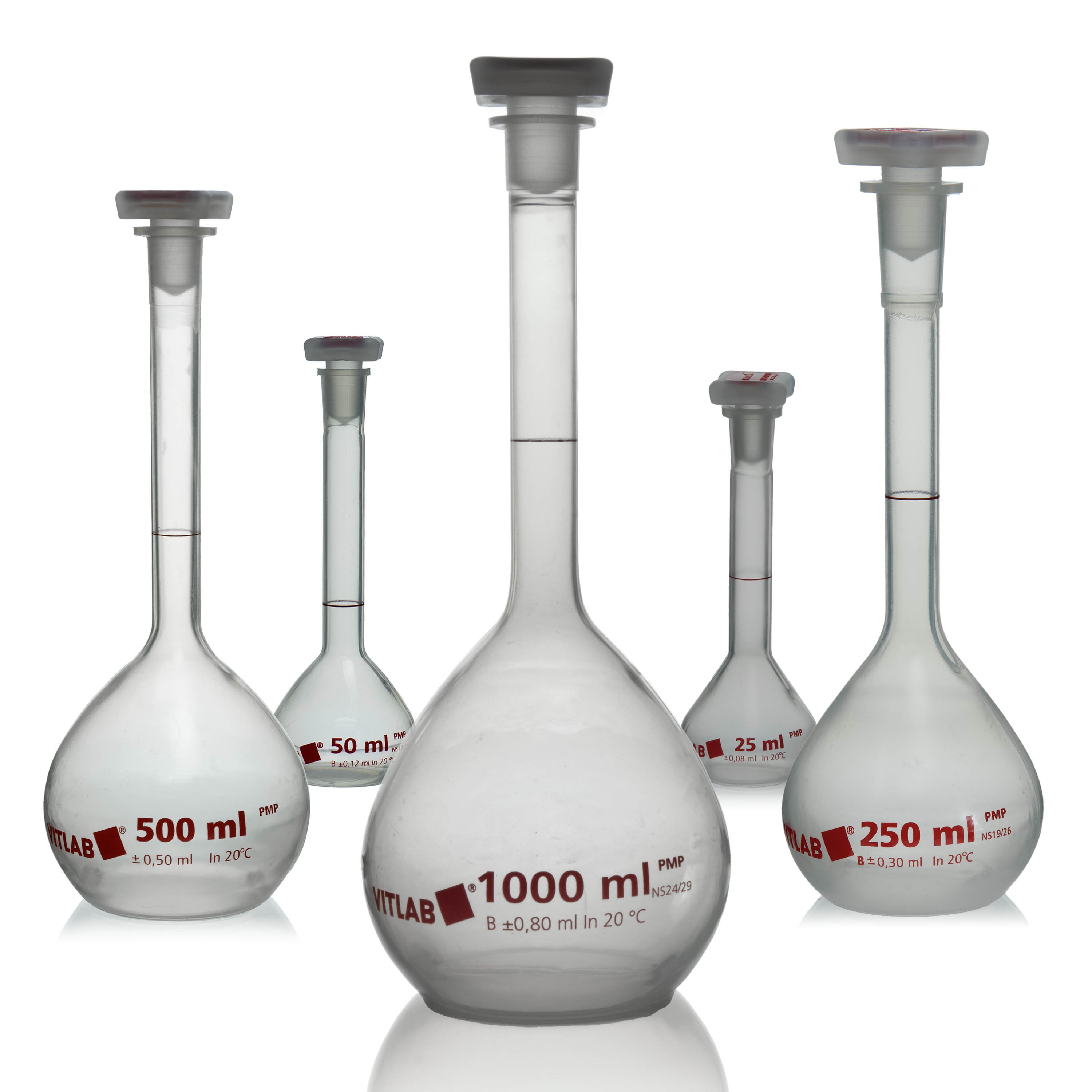 BrandTech Class B PMP Volumetric Flask with Polypropylene NS