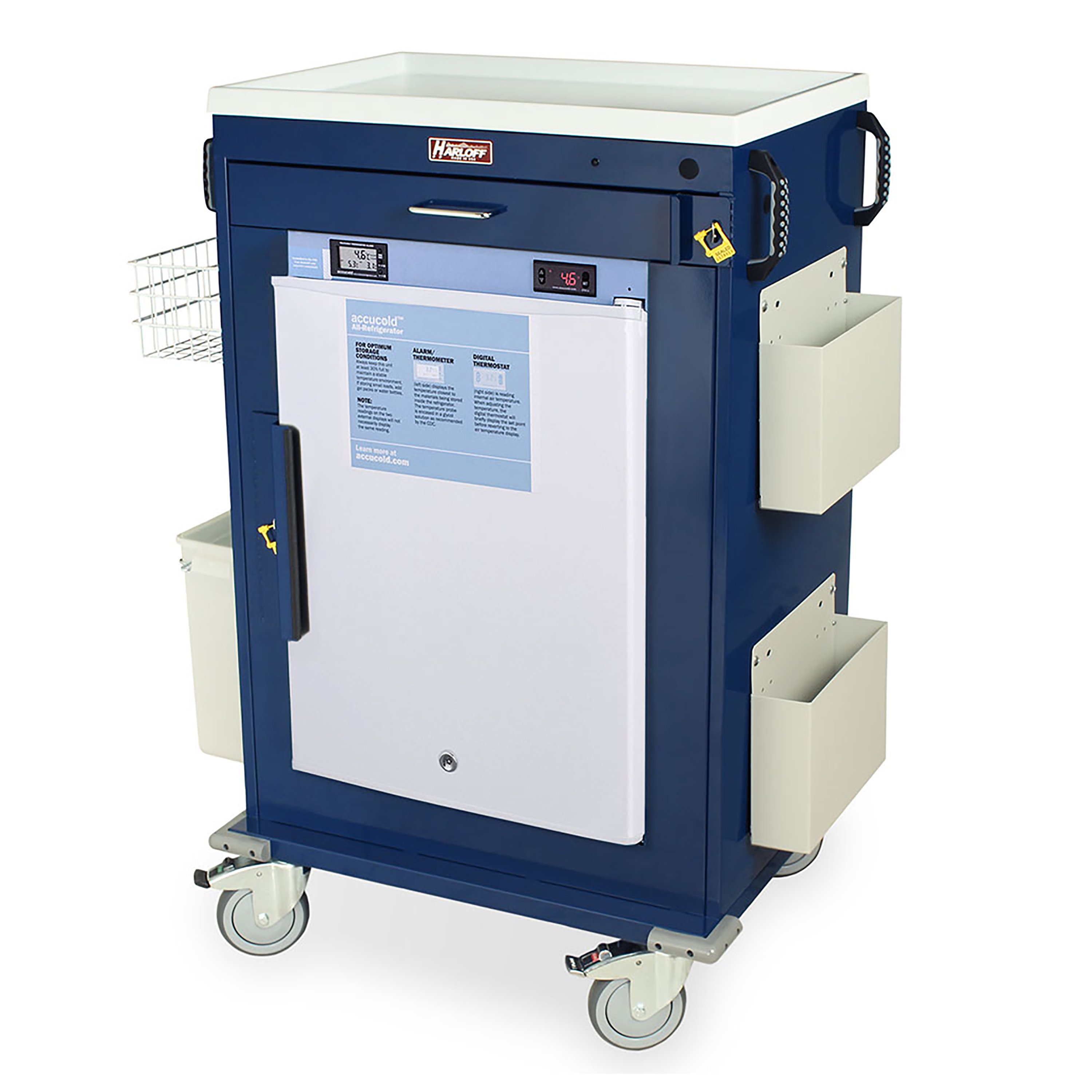 Harloff MH5100B-AC Malignant Hyperthermia Cart 2.4 cu ft. Refrigerator