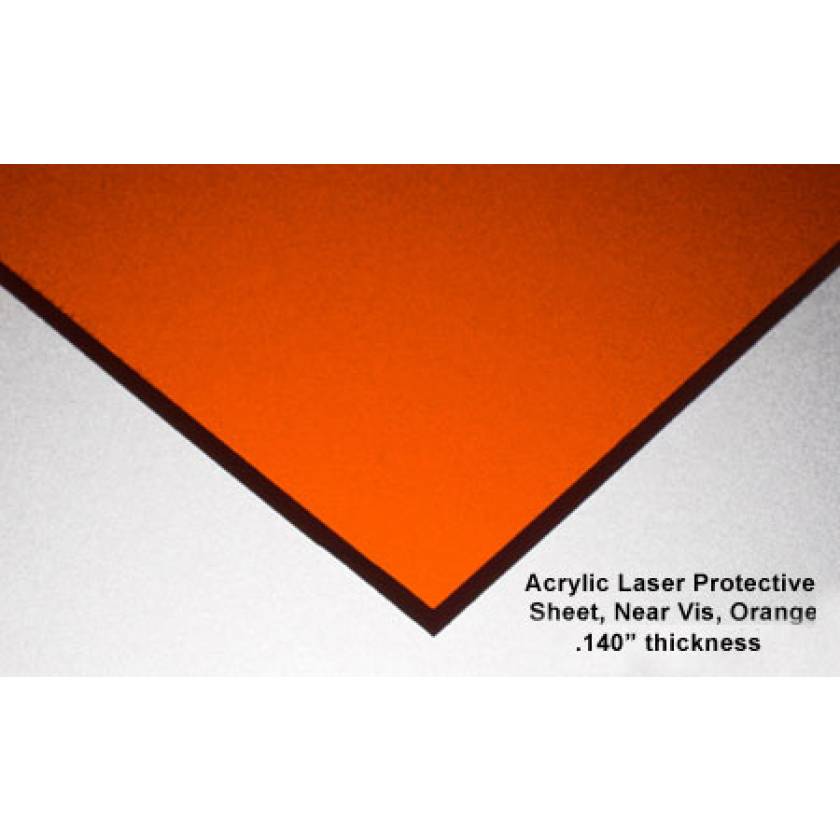 Near VIS Laser Protective Acrylic Sheet Orange 0.140 ...
