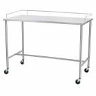 Blickman Model 3026SSH Stainless Steel Sawyer Instrument Table with H-Brace and 3 Sided Guardrail