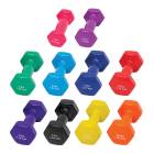 CanDo® 10-0572 Vinyl-Coated Cast-Iron Dumbbell - Set, 10-Piece (Singles)
