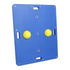 CanDo® 10-2030 Rectangular Wobble/Rocker Balance Board Combo™ with 2 Instability Balls - X-Easy, Yellow
