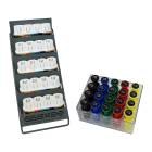 CanDo® 10-3841 Digi-Flex® Multi® Hand and Finger Exerciser Clinic Pack - 5 Frames, 20 Snap-In Finger Buttons with Rack