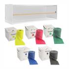 CanDo® 10-5486 Dispens-a-Band® Dispenser Storage Rack with Thera-Band® Latex Exercise Band, 50-Yard Roll, 5-Piece Set