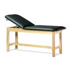Clinton 1010-E Classic Express Treatment Table with Adjustable Backrest - Black (Paper Roll is Not Included)