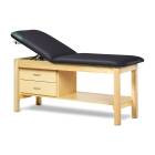 Clinton 1013-E Classic Express Treatment Table with Adjustable Backrest and Drawers - Black (Paper Roll is Not Included)