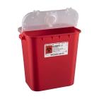 Bemis Health Care 108030 8-Gallon Large Multi-Purpose Biohazard Sharps Container with Hinged Lid - Red