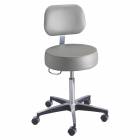 Model 11001BLCD Century Pneumatic Stool with Backrest & Locking Casters