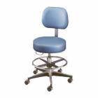 Model 11001BVFR Century Pneumatic Stool with Backrest, Seamless Seat, and Adjustable Footring