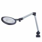 Waldmann 113714000-00805254 TEVISIO LED Magnifier Light with 3.5 diopter, Pin Mount Table Clamp - 31" Arm
