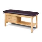 Clinton 1300-E Classic Express Treatment Table with Flat Top and Drawers - Black (Paper Roll is Not Included)