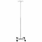 Blickman Model 1305-4P Chrome IV Stand with 4-Leg Epoxy-Coated Base & Removable 4-Hook