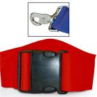 2-Piece Polypropylene Strap with Plastic Side Release Buckle & Metal Swivel Speed Clip Ends - 7'