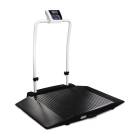 350-10-3 Series Rice Lake Dual-Ramp Wheelchair Scale with Integrated Handrail, Right Angle View