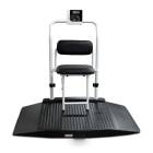 350-10-4 Series Rice Lake Dual-Ramp Wheelchair Scale with Integrated Seat and Handrail, Front View