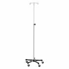 Blickman Model 1415 Stainless Steel IV Stand with 5-Leg, Tru-Loc Friction Knob, & 4-Hook
