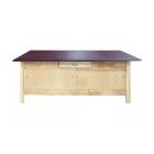 CanDo® 15-1083 Fixed Height Hardwood Treatment Table with Flat Top and Enclosures