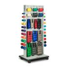 CanDo® 15-4255 Mobile Weight Rack with Mirror - With Cuff Weights, 50 Yard Band Set, and Dumbbells
