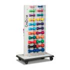 CanDo® 15-4257 Mobile Weight Rack - With Cuff Weights and Dumbbells, Dumbbells Angle View